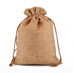 Wholesale Various Size Burlap Fabric Bag Jute Hemp Bags Wholesale Pouches Jute Burlap Bags Drawstring With Logo - Product Image 6