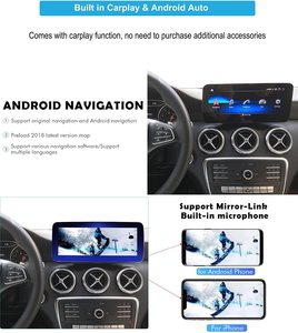Pour Android12 Autoradio 12.3 8 128G Écran tactile de voiture pour Mercedes Benz Classe <span class=keywords><strong>A</strong></span> B 2013 <span class=keywords><strong>2015</strong></span> Grand écran Navigateur CarPlay - Product Image 5