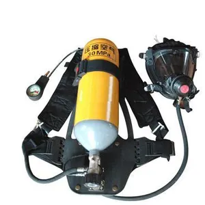 เครื่องช่วยหายใจออกซิเจนสำหรับนักดับเพลิง60นาที scba สำหรับพนักงานดับเพลิง