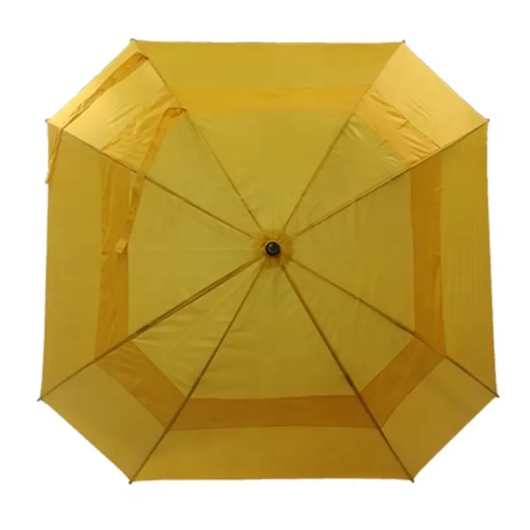 China Made pongee fabric umbrella eva straight handle umbrella customization square golf umbrella