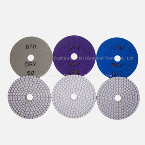 Tampons de polissage de béton de 4 pouces pour granit, quartz, marbre, <span class=keywords><strong>pierre</strong></span> 100mm, outil de polissage à sec en <span class=keywords><strong>diamant</strong></span> - Product Image 2