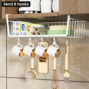 Panier de rangement suspendu multifonction en fonte pour l'organisation des placards et sous les armoires - Product Image 3