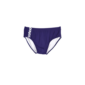 Costume da bagno da uomo Buonic blu navy con strisce bianche M L XL XXL taglio atletico per nuoto e abbigliamento da spiaggia - Product Image 1