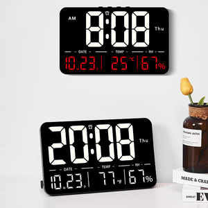 Reloj Despertador de Pared Minimalista con Pantalla LED Grande, Control Remoto, Fecha, Semana, Temperatura, Humedad, Función de Repetición y Calendario - Product Image 1