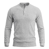 2026 Style Américain 230g Tricoté Épais Homme Polyester/Spandex Extensible Rétro Uni Décontracté Coupe Ample Manches Longues