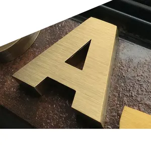 二维字母定制金属标牌不锈钢字母制造商