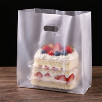 Sacs de transport transparents en plastique découpés sur mesure avec logo, pour boulangerie, commerce de détail, et vente à emporter