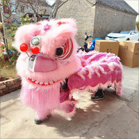 Costume de danse du lion pour deux personnes, ensemble complet, mariage, anniversaire, culte, performance, accessoires de danse du dragon, fêtes, artisanat