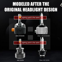 Ampoules LED AKE 5500lm 6000K Température de couleur 55W Haute puissance Série D Tout-en-un D4S Plug and Play Phare LED de voiture