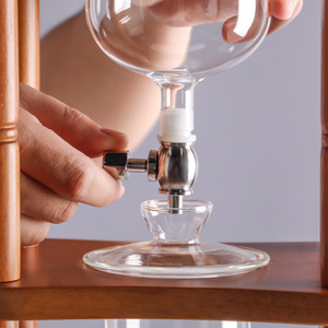 Machine à café froid L-Beans, 6-8 portions, tube unique, support en verre et bois, style rétro luxueux, pour usage domestique - Product Image 3