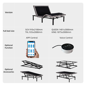 โครงเตียงปรับระดับไฟฟ้า GamePro เตียงเกมมิ่งปรับได้ ไฟ LED อัจฉริยะ ขนาด <span class=keywords><strong>Twin</strong></span> <span class=keywords><strong>XL</strong></span> Queen พร้อมโหมดทีวี - Product Image 3