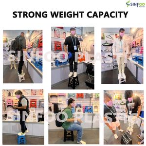 Bangku Lipat 13 Inci untuk Anak Bangku Lipat untuk Anak-anak Bangku Hitam Biru - Product Image 4