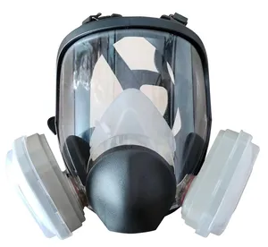 Maschera antigas per vernice respiratore per dispositivi di protezione individuale con maschera integrale a doppio filtro