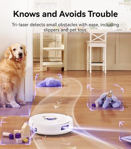 Robot aspirateur et serpillière NARWAL Freo X Plus avec réservoir de poussière de 7 semaines, évitement d'obstacles par triple laser, auto-nettoyant, idéal pour les poils d'animaux - Product Image 3