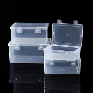 Transparent Rectangle Storage Box 14.3x10.6x5.8cm With Lid For Toys Stationery Jewelry Organizing - Product Image 2