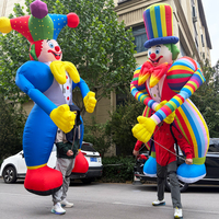 Costume de Clown Gonflable Lumineux à LED de 3,5 m de Haut, Résistant à l'Eau, Facile à Installer, Idéal pour les Parades et la Publicité – Vente Directe Usine