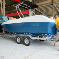 Fibre de verre 20ft Loisirs Sport Vitesse Bateau Longueur 6.2m Yachts de pêche avec moteur hors-bord