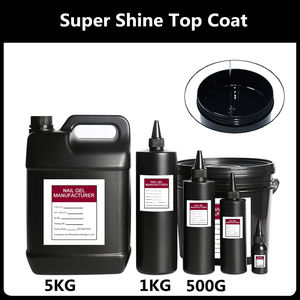 1KG/1000ML 슈퍼 샤인 탑코트 논와이프 젤 네일 폴리시 원료 리필 벌크 1리터 살롱 퀄리티 대용량 베이스 탑젤 - Product Image 2