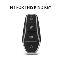 Pour BYD Qin Plusdmi Atto 3 Han EV dauphin étui à clés de voiture en cuir 4 boutons télécommande protéger couverture accessoires durables