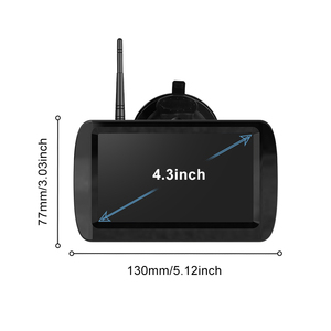 Reverse Aid Rear View Kit <b>Adjustable</b> 4.3 Inch Suction Cup <b>Monitor</b> with Wireless License Plate Backup Camera for Car - Product Image 6