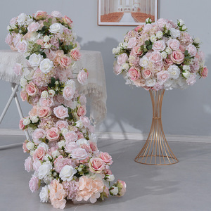 Nuova Sfera di Fiori Artificiali Rosa per Decorazione <span class=keywords><strong>Tavolo</strong></span> Principale Matrimonio, Fiori da <span class=keywords><strong>Tavolo</strong></span>, Sfondi e Archi - Product Image 1