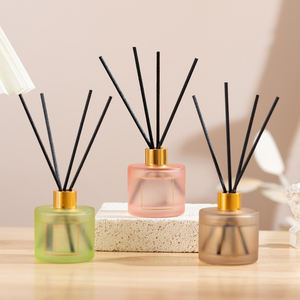 Round Matte Bottle Bathroom Eco Friendly air Freshener Wholesale Fiber <strong>Stick</strong> Reed <strong>Diffuser</strong> - Product Image 4