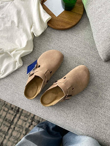 Alternativa Personalizable a las Pantuflas Unisex de Cuero Vacuno Genuino, Suela de <span class=keywords><strong>Goma</strong></span>/<span class=keywords><strong>EVA</strong></span>, Ligeras, con Arco de Masaje - Product Image 5