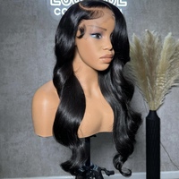 Perruques avant en dentelle transparente vague de corps naturel 100% perruques de cheveux humains pour les femmes noires vente en gros vendeurs de cheveux vierges indiens bruts