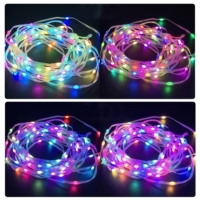Lampu Hias KCX 5cm Spacing Clear Wire Seed Fairy String Lighting Tahan Air untuk Dekorasi Natal Pesta Pernikahan
