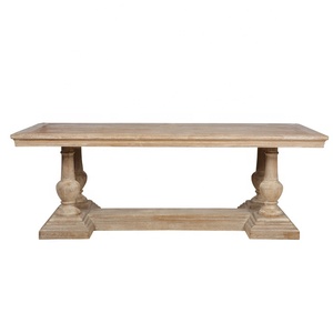 Juego de Comedor de Madera de Roble Grande Estilo Rústico Francés para <span class=keywords><strong>8</strong></span> Personas, Mesa y Sillas de Madera Maciza, Diseño de Lujo para Aplicaciones Hoteleras - Product Image 2