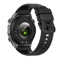 Montre connectée AK105 neuve pour homme, écran IPS 1,53 pouces, IPX8, appels Bluetooth, fréquence cardiaque, SpO2, batterie 1000 mAh, assistant vocal IA, fitness, boussole