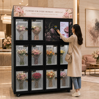 Distributeur automatique de fleurs fraîches réfrigérées intelligent avec écran tactile pour centres commerciaux, hôtels, fleuristes et vente au détail 24h/24