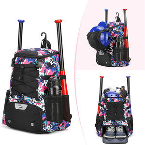 Sacs de sport de grande capacité personnalisés, porte-casque, sac de batte de softball, sac à dos de baseball avec crochet de clôture et roue - Product Image 4