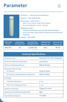 Membran RO Air Laut 8040 99,8% Penolakan Garam Tinggi Filter SWRO YL-SW-8040-400HRFR untuk Desalinasi OEM ODM 1 Tahun 250L/Jam