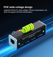 Supresor de Sobretensiones RJ45 PoE (DC12-57V) Confiable de 100Mbps para Cámaras de Seguridad y Switches