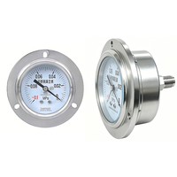 Pressure Measuring Instruments Stainless Steel Mechanical Analog Pressure Gauges for Gas Liquid Electric Contact Pressure Gauge
