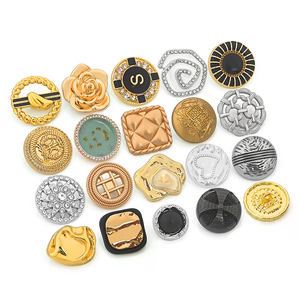 Kunshuo กระดุมโลหะติดเสื้อโค้ทเสื้อผ้าสำหรับสุภาพสตรีทำจากพลอยเทียมกระดุม20มม. แบบออกแบบได้ตามต้องการ - Product Image 3