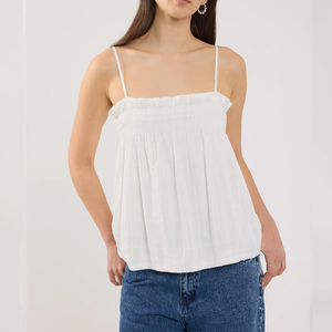 Fábrica de ropa de mujer personalizada <span class=keywords><strong>fruncido</strong></span> superior <span class=keywords><strong>blanco</strong></span> mujeres Casual blusa superior - Product Image 4