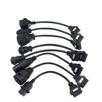 OBD-Adapter Komplettset 8 Stück Auto/LKW-Kabel Kompatibel mit Ds150 Autokabel OBDII OBD 2 Diagnosewerkzeug Verbindungsscanner