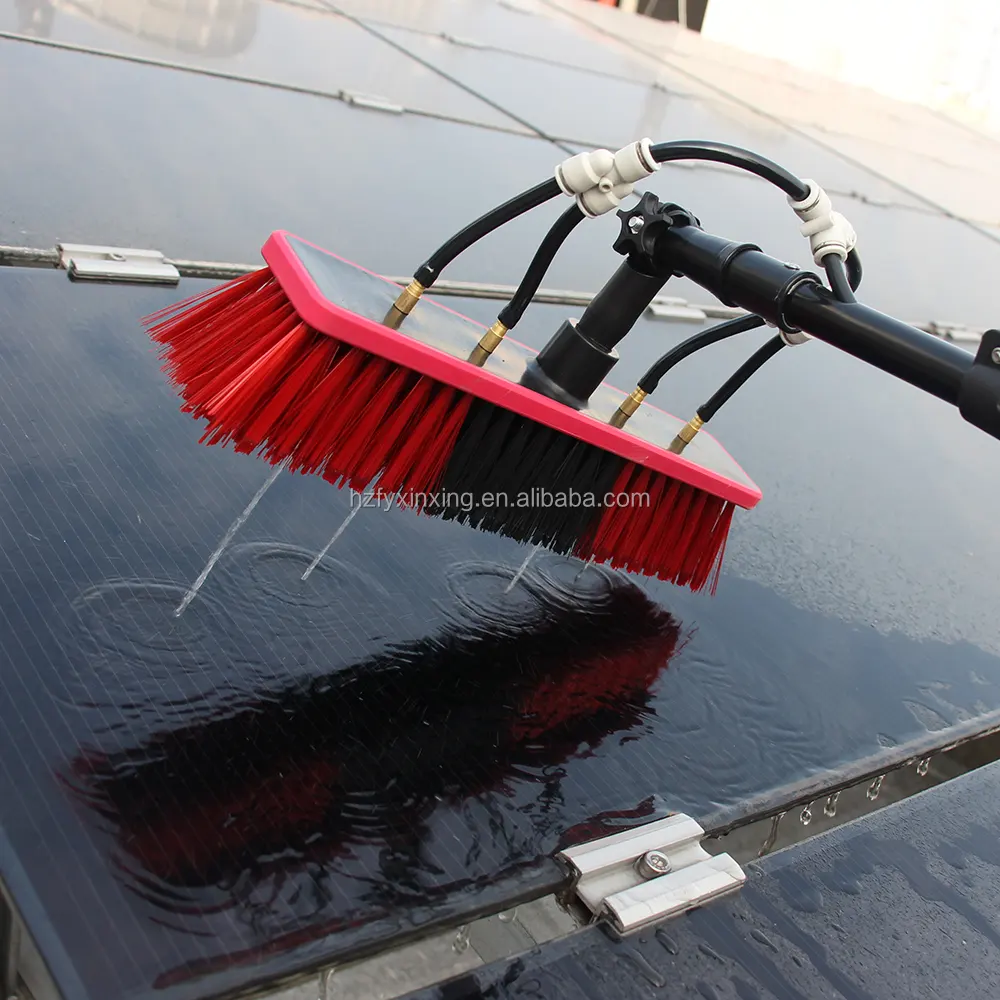 Water Fed Pole System for Window Cleaning Solar Panel Washing Brush