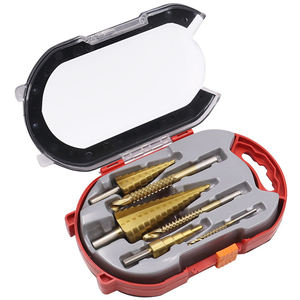 ดอกสว่านทรงเจดีย์6ชิ้นขั้นตอนไทเทเนียมทรงกรวยโลหะแข็งความเร็วสูง hss ดอกสว่านขั้นบันไดแบบตรง - Product Image 1