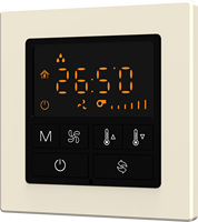 Interrupteur thermostat intelligent en métal pour automatisation de la maison intelligente KNX avec panneau tactile, étanche, norme européenne, interrupteur électrique 86x86mm 24V DC
