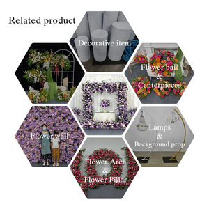 Promessa giglio della valle fiori artificiali Bouquet rosa fiore artificiale arco viola e bianco per la decorazione di nozze - Product Image 5