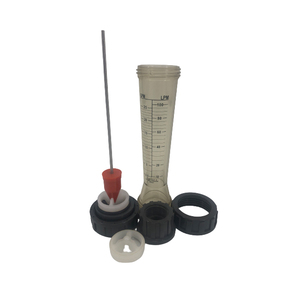 1000LPH DN25 pengukur aliran plastik tabung Rota dengan tipe mengambang untuk air/minyak lem cair OEM koneksi benang dapat disesuaikan - Product Image 2