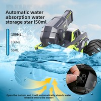 Voiture jouet tout-terrain amphibie à double mode de pulvérisation d'eau, 4x4, avec réservoir d'absorption d'eau automatique, en plastique, électrique