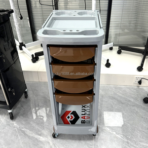 عربة صالون شعر احترافية بـ 4 أدراج، عربة تخزين متحركة لصالونات التجميل وصالونات الحلاقة، منظم أدوات للصالونات والسبا. - Product Image 4