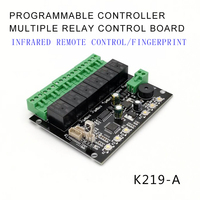 GROW K219-A+R502-AW - Placa de Control Remoto Programable con Múltiples Relés, Huella Dactilar e Infrarrojos