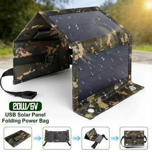 แผงโซลาร์เซลล์แบบพกพา 30W 60W โมโนคริสตัลไลน์ พับได้ ชาร์จเร็วผ่าน USB 5V โมดูล PV ขนาดกะทัดรัด สำหรับการเดินป่าและกิจกรรมนอกสถานที่ - Product Image 4