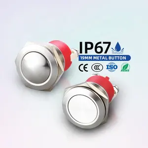 BENLEE IP67 Waterproof Latching Momentary Reset Mechanical switch On-Off Mini Power Stainless Steel Metal Push Button Switches