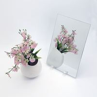 Miroir mural tendance en verre sans cadre en aluminium doré ou argenté, épaisseur 1 mm, 1,3 mm, 1,5 mm, bord poli, design Art Déco